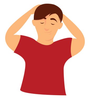 Kırmızı gömlek, illüstrasyon, beyaz arka plan vektör.