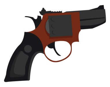 Küçük silah, illüstrasyon, beyaz arka plan üzerinde vektör.