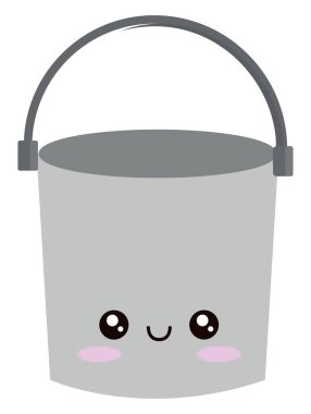 Çöp kovası, illüstrasyon, beyaz arka plan üzerinde vektör.