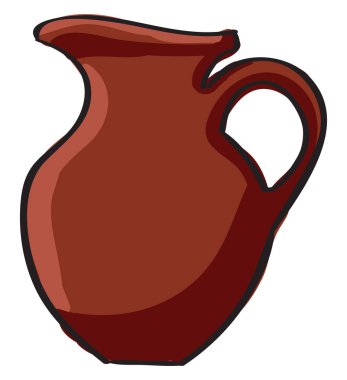 Büyük vazo, illüstrasyon, beyaz arka plan üzerinde vektör.