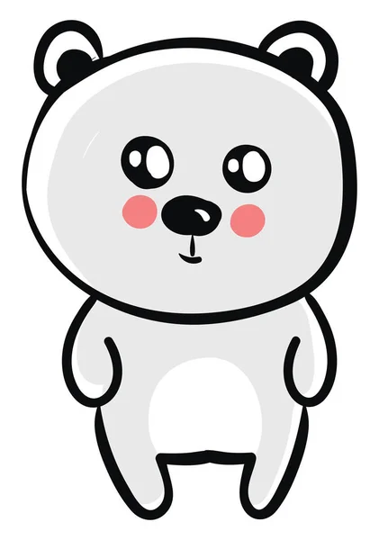 Cute bear, illustration, vector on white background. — Stock Vector
