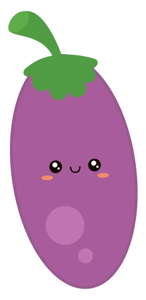 Eggplant, illustration, vector on white background. — Stock Vector