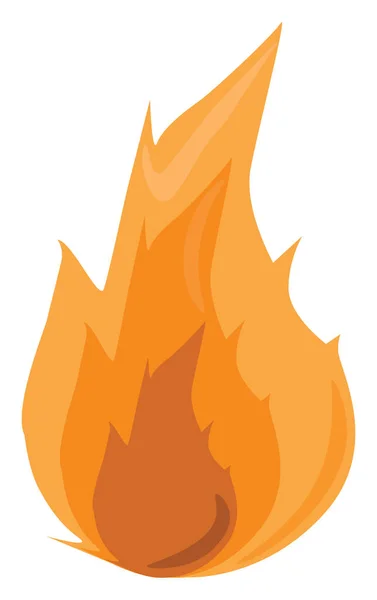 Fire, illustration, vector on white background. — Stock Vector