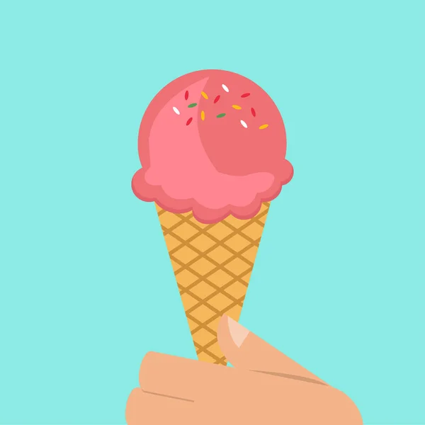 Crème glacée, illustration, vecteur sur fond blanc. — Image vectorielle