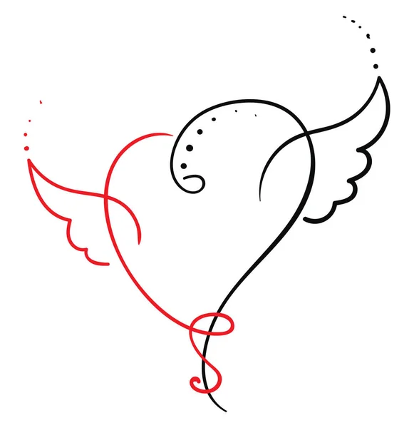 Liefde hart, illustratie, vector op witte achtergrond. — Stockvector