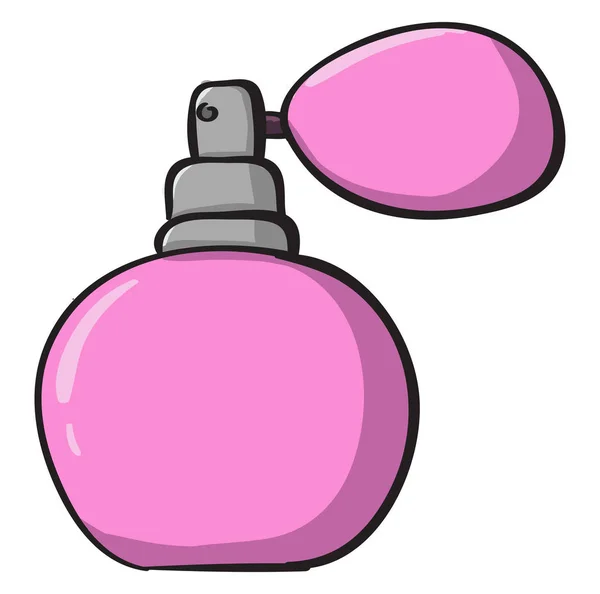 Perfume rosa, ilustración, vector sobre fondo blanco . — Archivo Imágenes Vectoriales