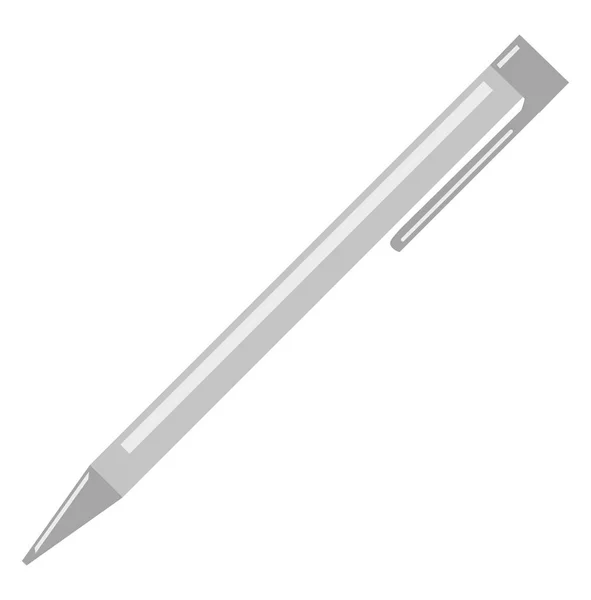 White pen, illustration, vector on white background. — Stock Vector