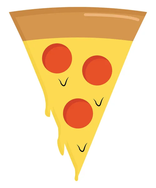Fatia de pizza, ilustração, vetor sobre fundo branco. — Vetor de Stock