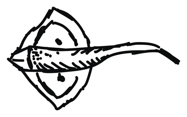 Gambar ikan, ilustrasi, vektor pada latar belakang putih . - Stok Vektor