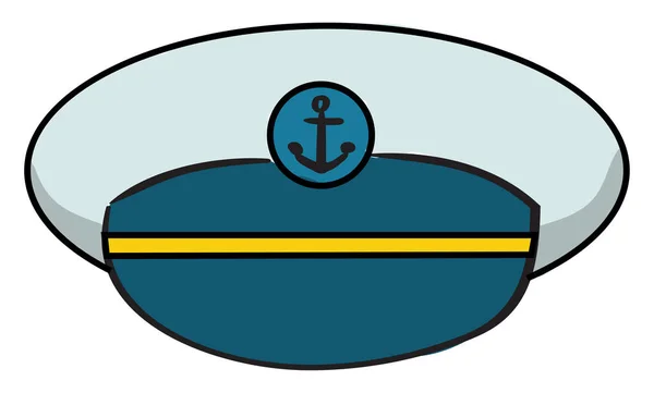 Sailor cap, illustration, vector on white background. — Stock Vector