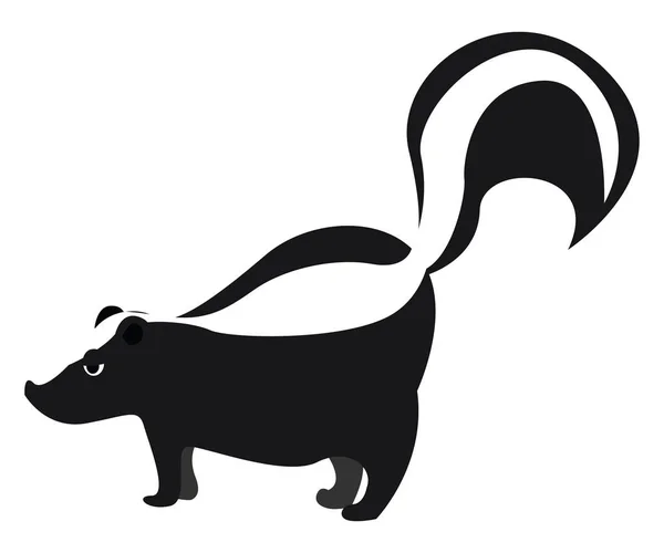 Skunk, illustrazione, vettore su sfondo bianco . — Vettoriale Stock