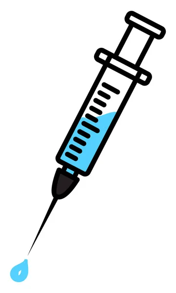 Syringe, illustration, vector on white background. — Stock Vector