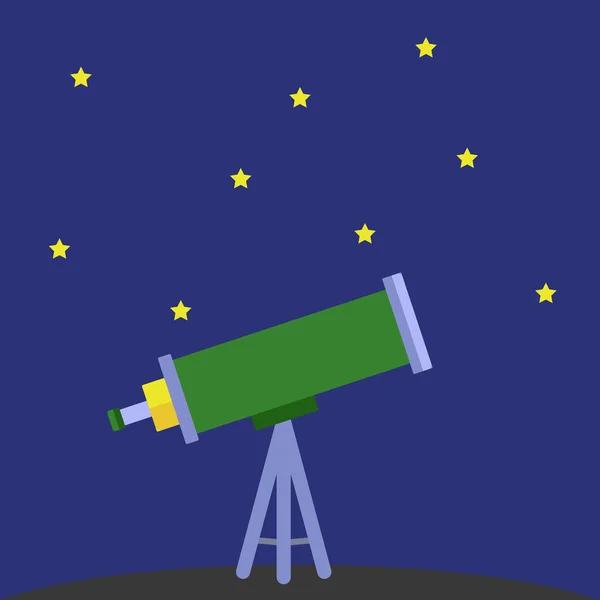 Telescopio, illustrazione, vettore su sfondo bianco . — Vettoriale Stock