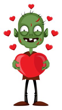 Kalpleri ile Zombi, illüstrasyon, beyaz arka plan vektör.