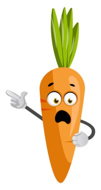 Carrit gösterimi, illüstrasyon, beyaz arkaplan üzerindeki vektör.