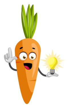 Ampullü havuç, illüstrasyon, beyaz arka plan üzerinde vektör