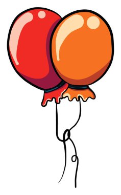 Tatlı balonlar, illüstrasyon, beyaz arkaplanda vektör