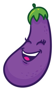 Büyük patlıcan, illüstrasyon, beyaz arkaplanda vektör