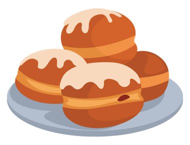 Bombolone, illüstrasyon, beyaz arkaplan üzerindeki vektör