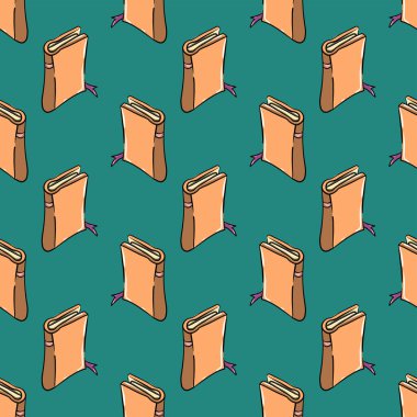 Kitap deseni, mavi arkaplanda pürüzsüz desen.