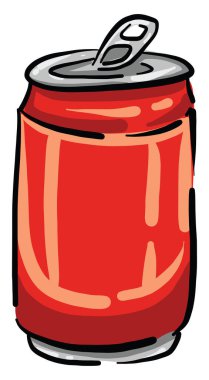 Soda suyu, illüstrasyon, beyaz arkaplanda vektör.