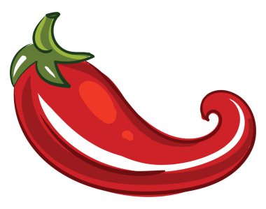 Kırmızı biber, illüstrasyon, beyaz arkaplanda vektör