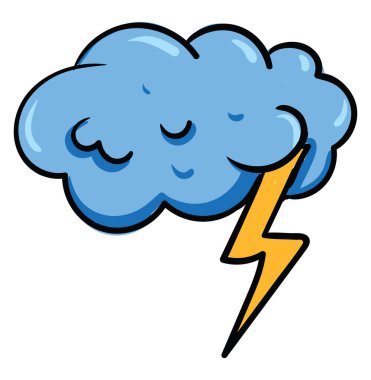 Işıklı bulut, illüstrasyon, beyaz arkaplan üzerinde vektör