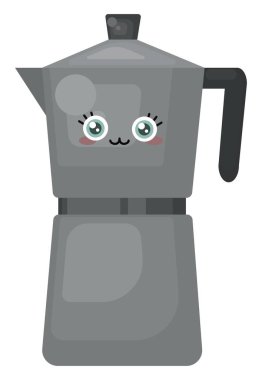 Kahve makinesi, illüstrasyon, beyaz arkaplan vektörü