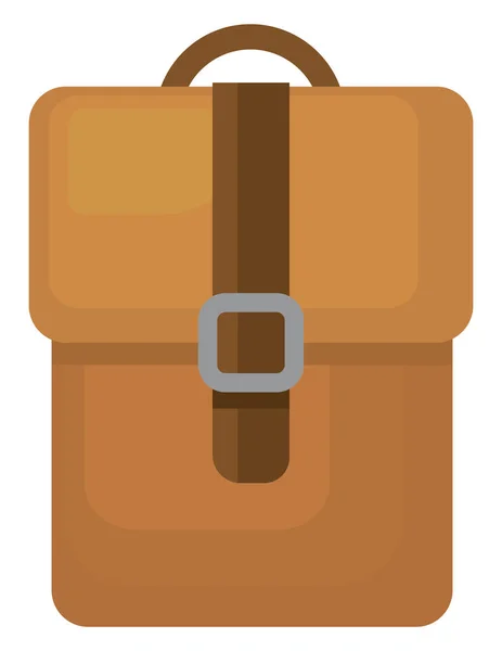 Bruine Tas Illustratie Vector Witte Achtergrond — Stockvector