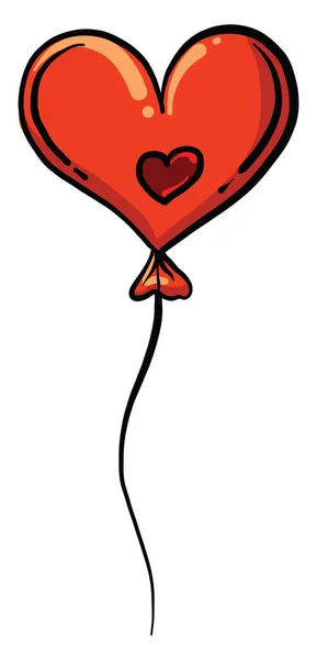 Balloon Heart Illustration Vector White Background — ストックベクタ