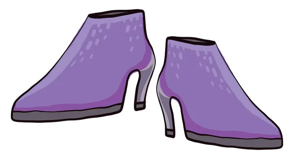 Sapatos Violeta Ilustração Vetor Sobre Fundo Branco — Vetor de Stock