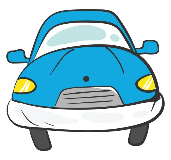 Blue Car Illustration Vector White Background — Stock Vector