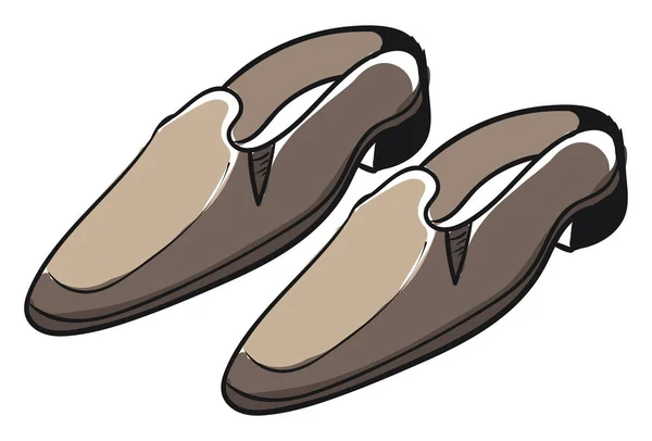 Chaussures Homme Marron Illustration Vecteur Sur Fond Blanc — Image vectorielle