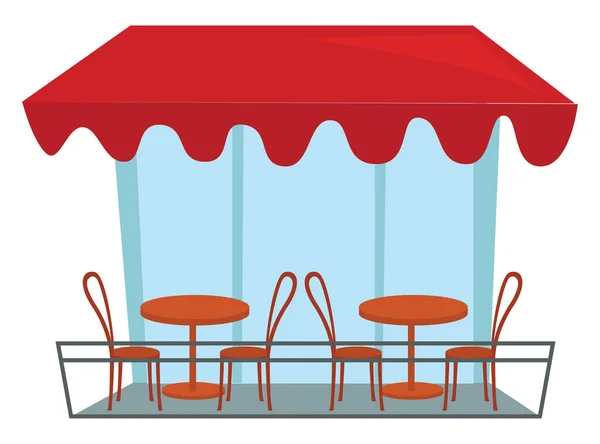 Café Lugar Ilustração Vetor Sobre Fundo Branco — Vetor de Stock