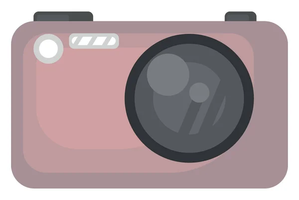 Ροζ Φωτογραφική Μηχανή Εικονογράφηση Διάνυσμα Λευκό Φόντο — Διανυσματικό Αρχείο