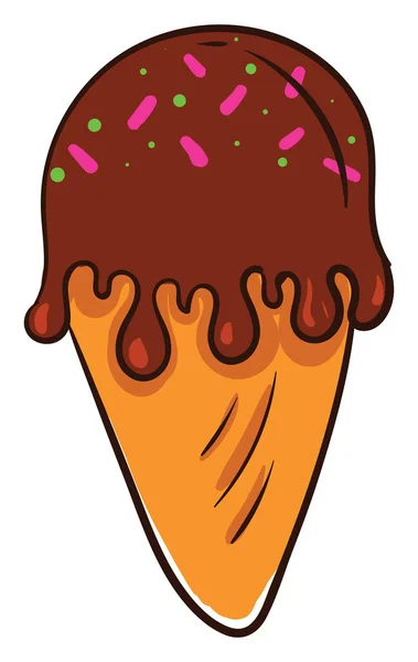 巧克力冰淇淋 白色背景上的矢量 — 图库矢量图片
