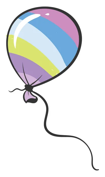 Balão Colorido Ilustração Vetor Sobre Fundo Branco — Vetor de Stock
