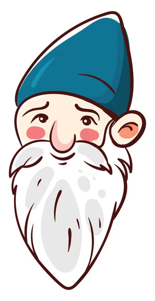 Cute Gnome Illustration Vector White Background — 스톡 벡터