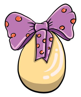 Yaylı yumurta, illüstrasyon, beyaz arkaplanda vektör