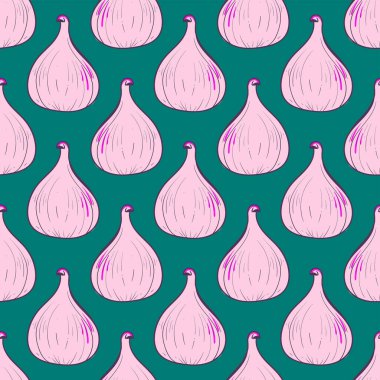 İncir deseni, mavi arkaplanda pürüzsüz desen.