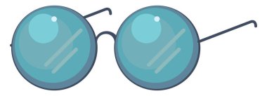 Çember gözlük, illüstrasyon, beyaz arkaplan vektörü