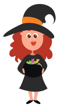 Cadılar Bayramı şekeri, illüstrasyon, beyaz arka plan vektörü