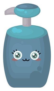 Mutlu sabun şişesi, illüstrasyon, beyaz arka plan vektörü