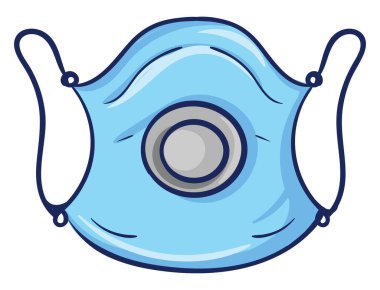 Filtresi, illüstrasyonu, beyaz arkaplanda vektörü olan tıbbi maske