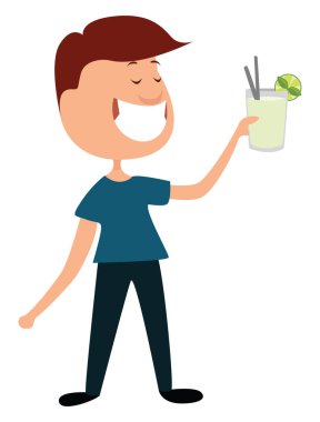 Mojito, illüstrasyon, beyaz arkaplanda vektör