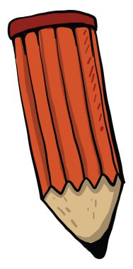 Turuncu kalem, illüstrasyon, beyaz arkaplanda vektör