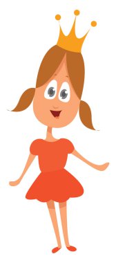 Beyaz arkaplanda taç, illüstrasyon, vektör