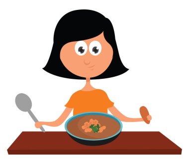 Satsivi, illüstrasyon, beyaz arkaplan üzerindeki vektör