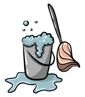 Beyaz zemin üzerinde paspas, illüstrasyon, vektör olan su