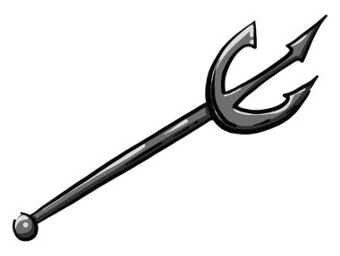 Şeytanlar mızrak, illüstrasyon, beyaz arkaplan üzerindeki vektör